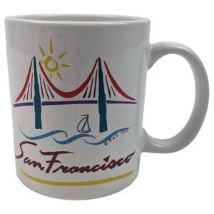 San Francisco Golden Gate Bridge Art Deco Ceramic Coffee Mug 14oz